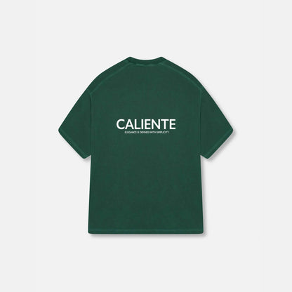 Green oversized boxy fit t-shirt for men and women, stylish and comfortable casual wear, perfect for a relaxed, laid-back look. Soft cotton fabric, available in various sizes, ideal for layering or wearing alone. Trendy streetwear style with a loose, modern fit. Luxury Garment.

300GSM, Made in Portugal.

Similar to Represent, Cole Buxton.